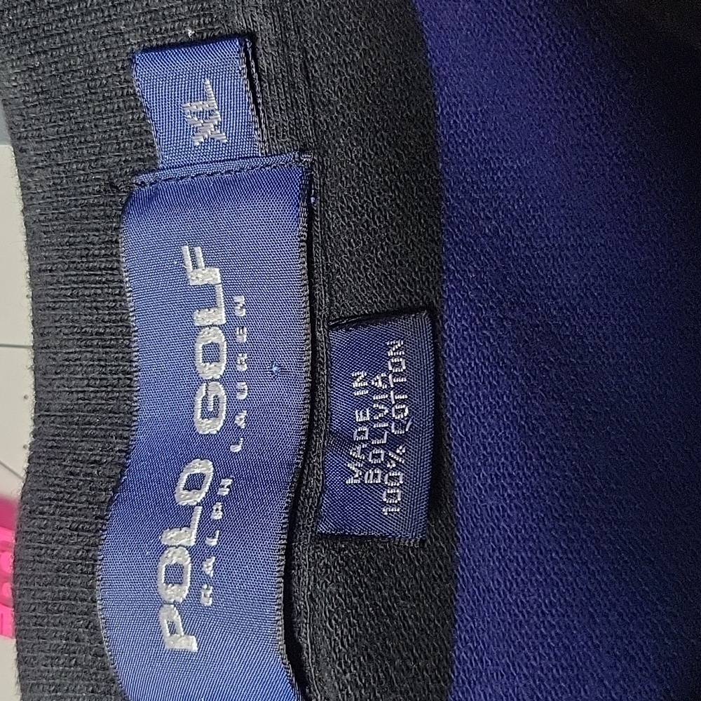 RALPH‎ LAUREN POLO GOLF Blue and Black Striped Polo Shirt XL - Picture 6 of 6